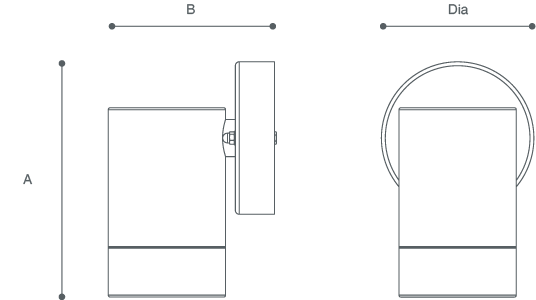 DECO WL DOWN GU10 Line Drawing