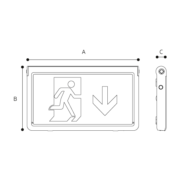 EXIT BOX S ST Line Drawing